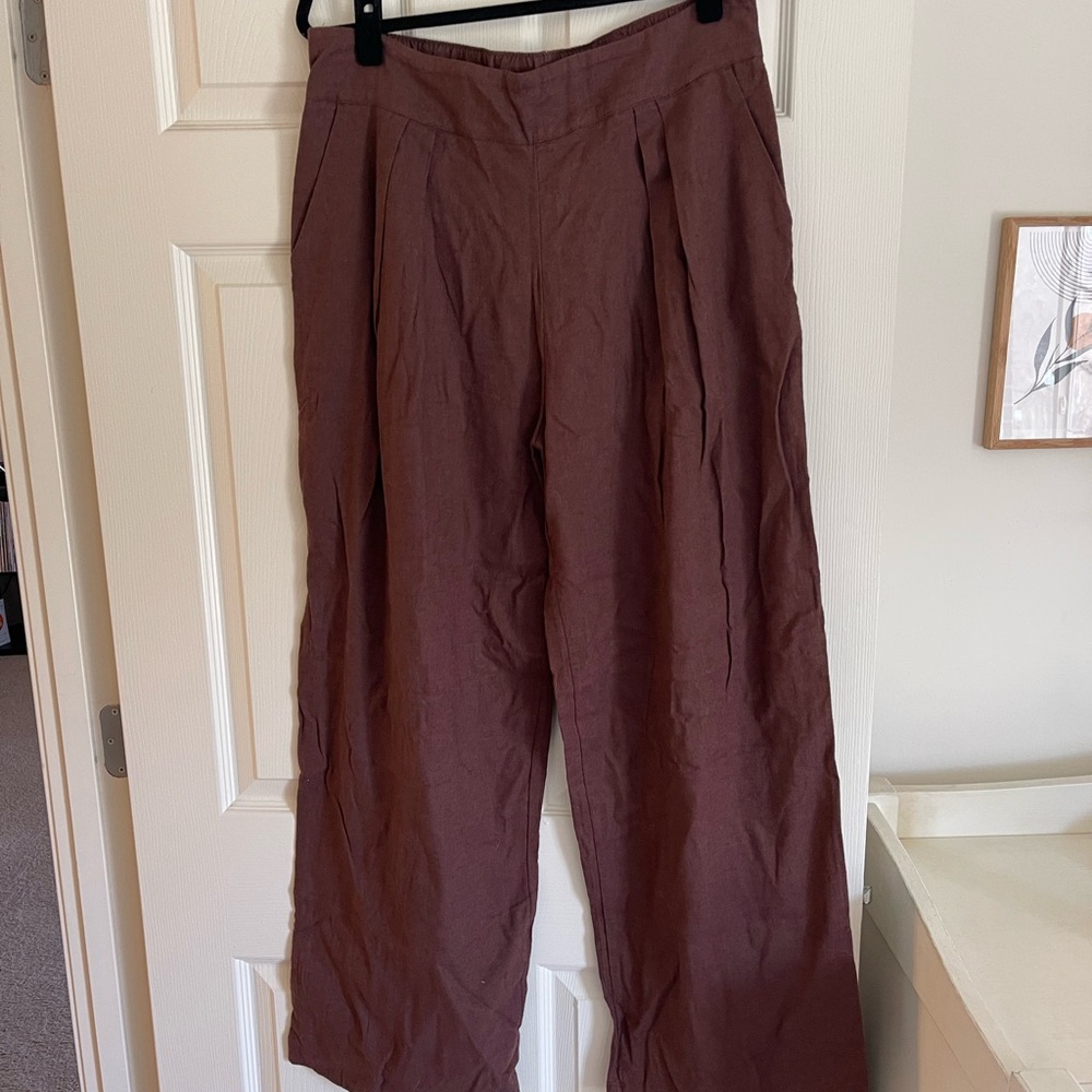 Abercrombie Wide-Leg Linen Pants